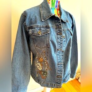 Embroidered Denim Jacket by Old-Valley Jeans